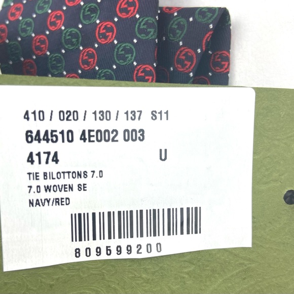Gucci #644150 GG Print 100% Silk Tie - Picture 6 of 7